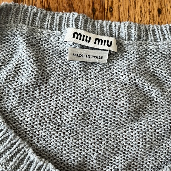 Miu Miu Lace Side Tie Sweater S/4 - Picture 3 of 8